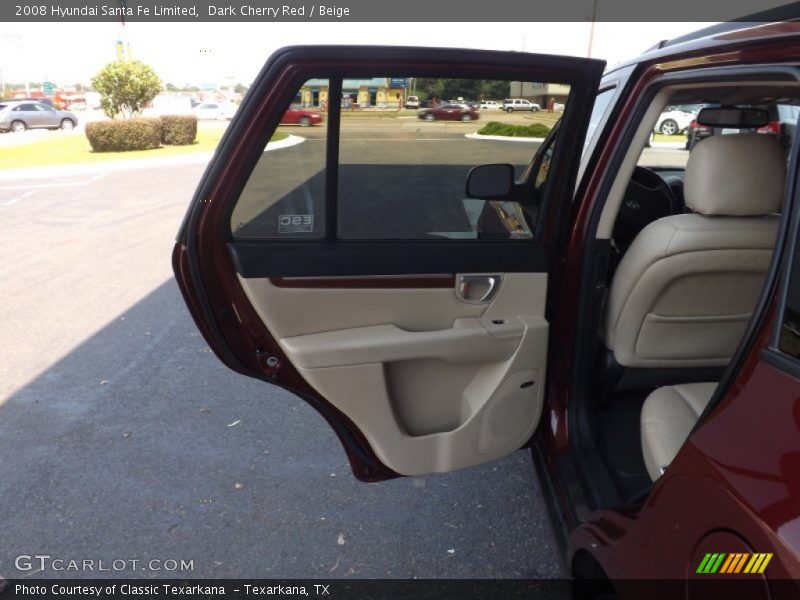 Dark Cherry Red / Beige 2008 Hyundai Santa Fe Limited
