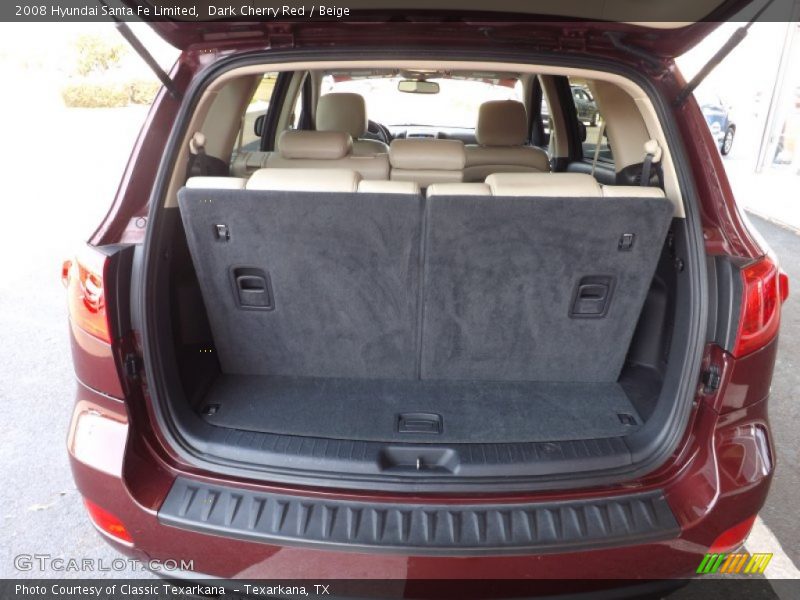 Dark Cherry Red / Beige 2008 Hyundai Santa Fe Limited