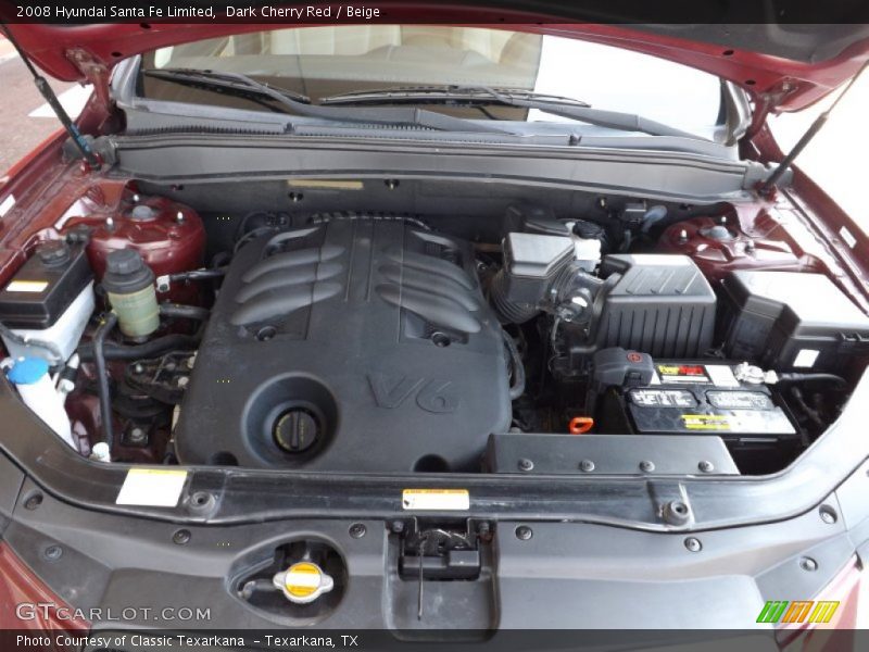 Dark Cherry Red / Beige 2008 Hyundai Santa Fe Limited