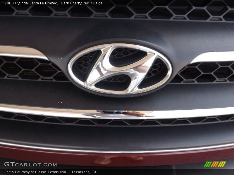 Dark Cherry Red / Beige 2008 Hyundai Santa Fe Limited