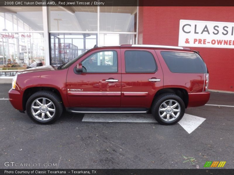Red Jewel Tintcoat / Ebony 2008 GMC Yukon Denali AWD