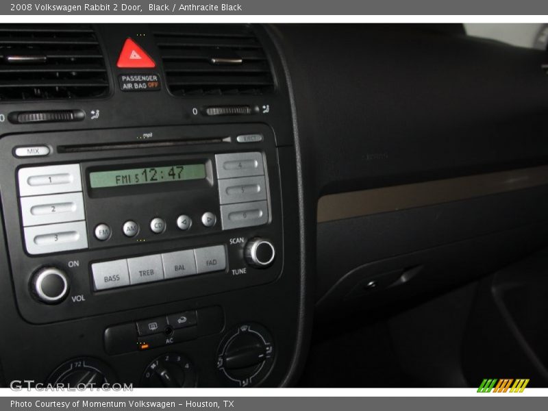 Black / Anthracite Black 2008 Volkswagen Rabbit 2 Door