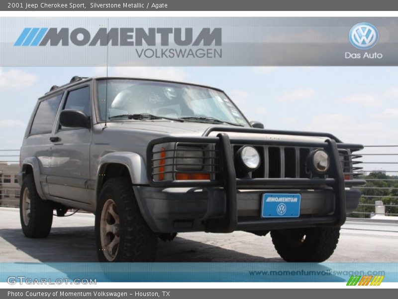 Silverstone Metallic / Agate 2001 Jeep Cherokee Sport