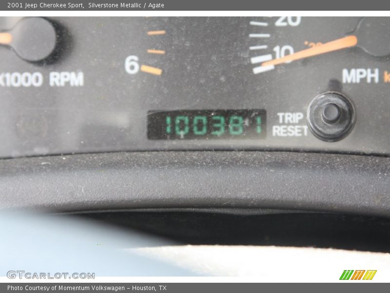 Silverstone Metallic / Agate 2001 Jeep Cherokee Sport