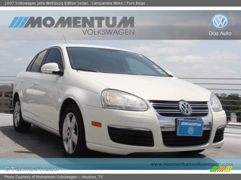 Campanella White / Pure Beige 2007 Volkswagen Jetta Wolfsburg Edition Sedan