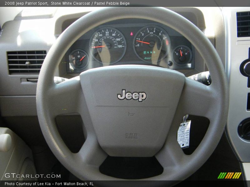 Stone White Clearcoat / Pastel Pebble Beige 2008 Jeep Patriot Sport