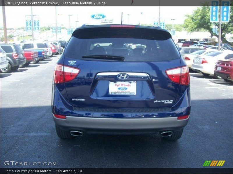 Deep Blue Metallic / Beige 2008 Hyundai Veracruz Limited