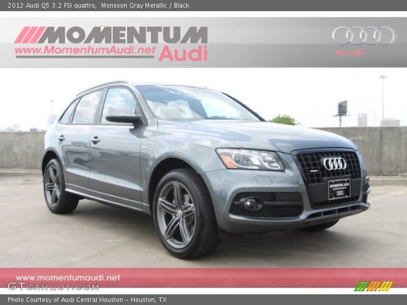 Monsoon Gray Metallic / Black 2012 Audi Q5 3.2 FSI quattro