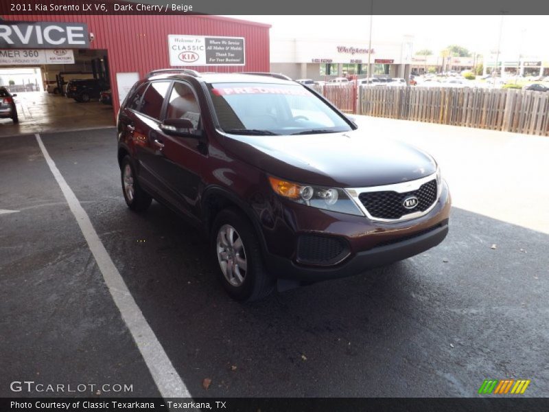 Dark Cherry / Beige 2011 Kia Sorento LX V6