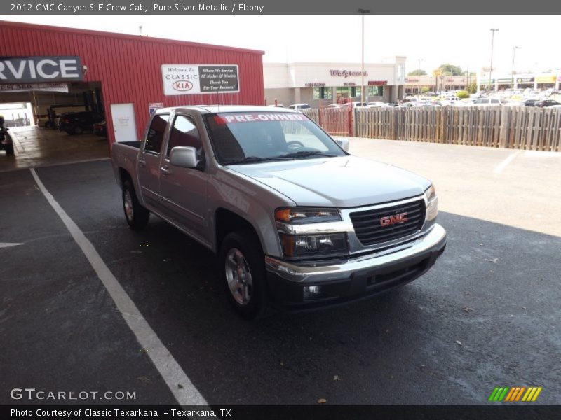 Pure Silver Metallic / Ebony 2012 GMC Canyon SLE Crew Cab