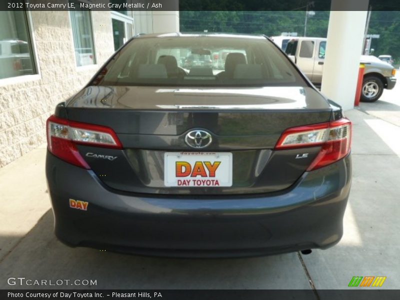 Magnetic Gray Metallic / Ash 2012 Toyota Camry LE