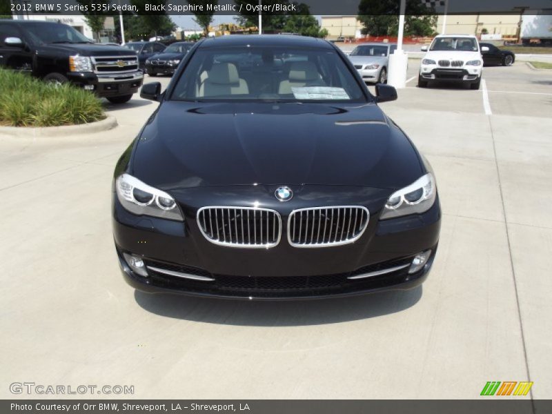 Black Sapphire Metallic / Oyster/Black 2012 BMW 5 Series 535i Sedan