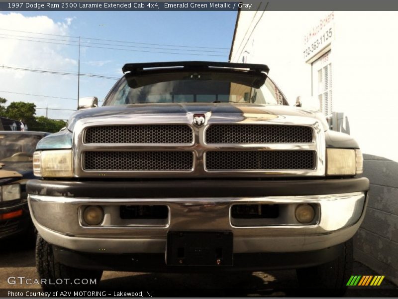 Emerald Green Metallic / Gray 1997 Dodge Ram 2500 Laramie Extended Cab 4x4