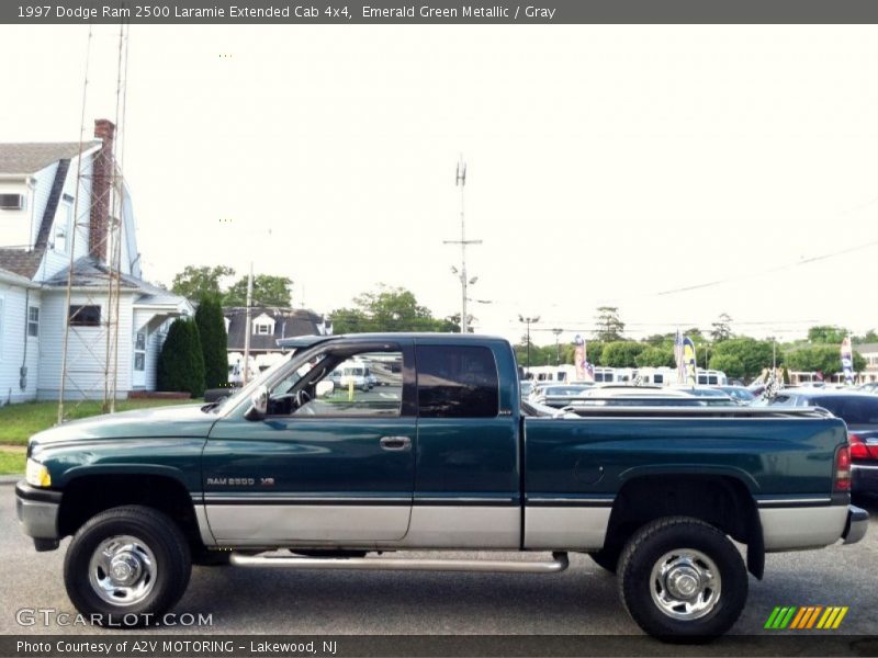 Emerald Green Metallic / Gray 1997 Dodge Ram 2500 Laramie Extended Cab 4x4