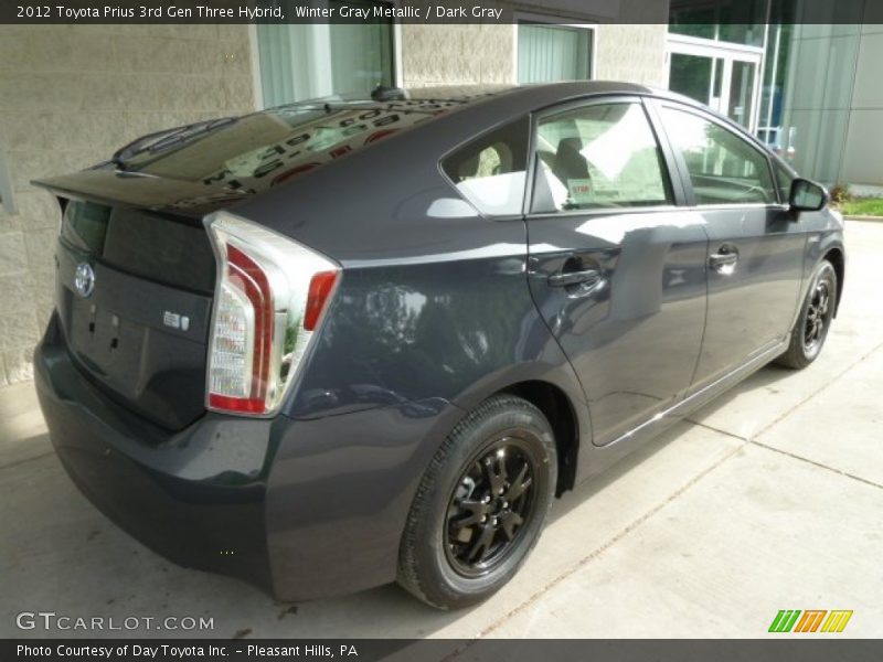 Winter Gray Metallic / Dark Gray 2012 Toyota Prius 3rd Gen Three Hybrid