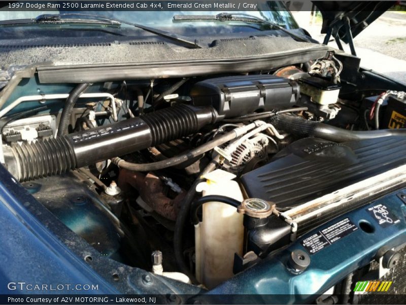 Emerald Green Metallic / Gray 1997 Dodge Ram 2500 Laramie Extended Cab 4x4