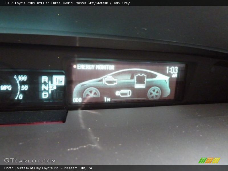 Winter Gray Metallic / Dark Gray 2012 Toyota Prius 3rd Gen Three Hybrid