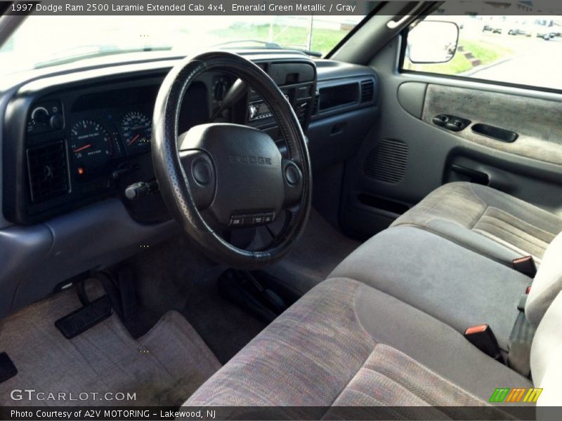 Emerald Green Metallic / Gray 1997 Dodge Ram 2500 Laramie Extended Cab 4x4