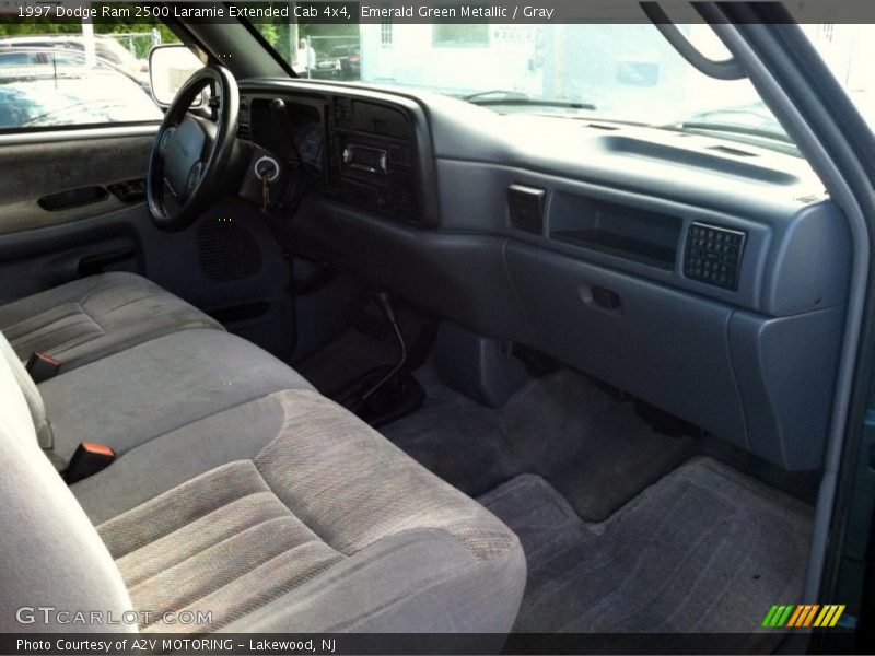 Emerald Green Metallic / Gray 1997 Dodge Ram 2500 Laramie Extended Cab 4x4