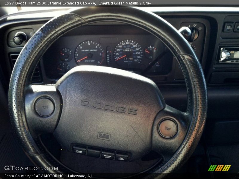 Emerald Green Metallic / Gray 1997 Dodge Ram 2500 Laramie Extended Cab 4x4