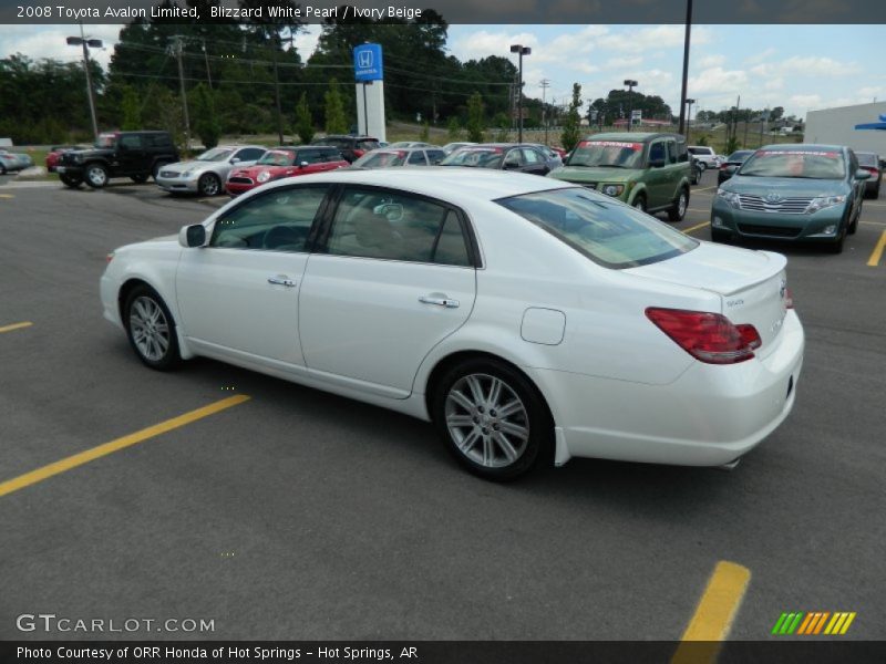 Blizzard White Pearl / Ivory Beige 2008 Toyota Avalon Limited