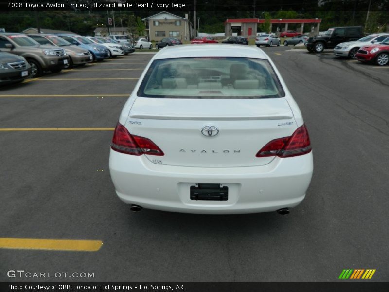 Blizzard White Pearl / Ivory Beige 2008 Toyota Avalon Limited