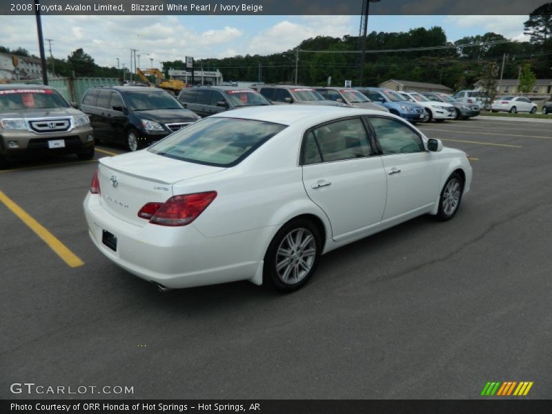 Blizzard White Pearl / Ivory Beige 2008 Toyota Avalon Limited