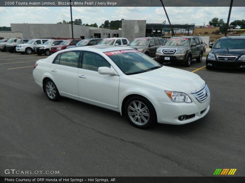 Blizzard White Pearl / Ivory Beige 2008 Toyota Avalon Limited