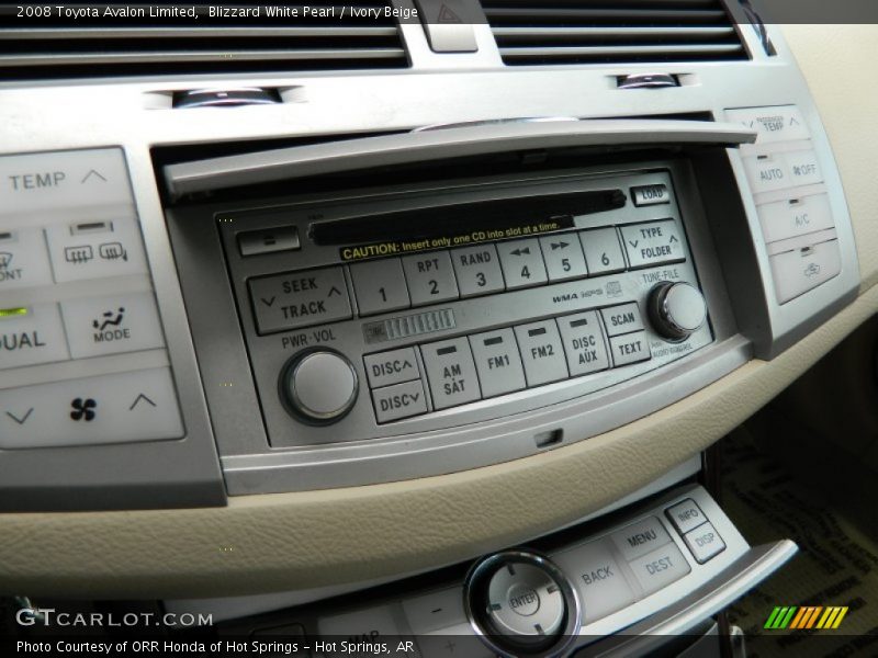Blizzard White Pearl / Ivory Beige 2008 Toyota Avalon Limited