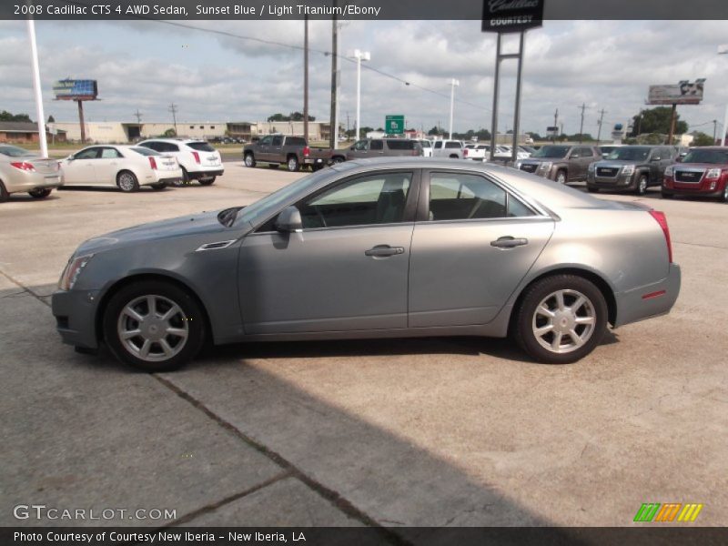 Sunset Blue / Light Titanium/Ebony 2008 Cadillac CTS 4 AWD Sedan