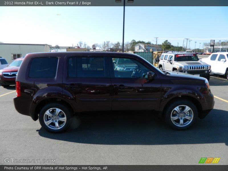 Dark Cherry Pearl II / Beige 2012 Honda Pilot EX-L