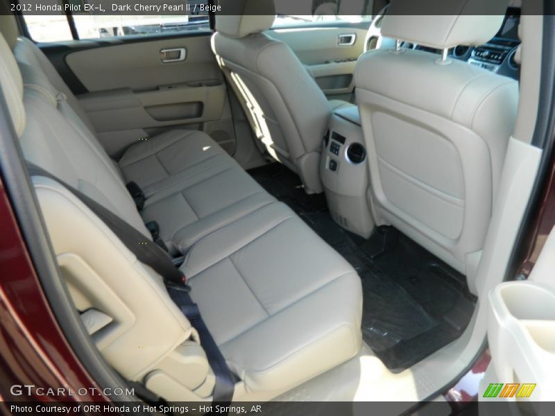 Dark Cherry Pearl II / Beige 2012 Honda Pilot EX-L