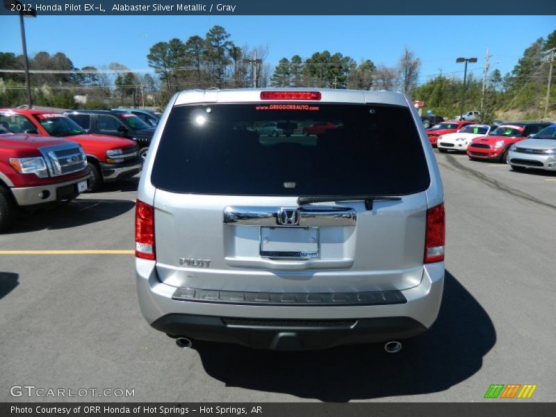 Alabaster Silver Metallic / Gray 2012 Honda Pilot EX-L