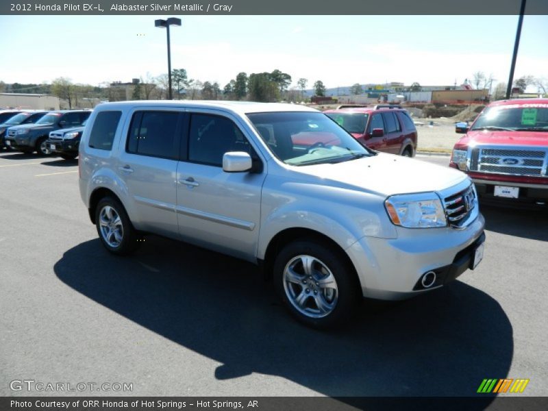 Alabaster Silver Metallic / Gray 2012 Honda Pilot EX-L