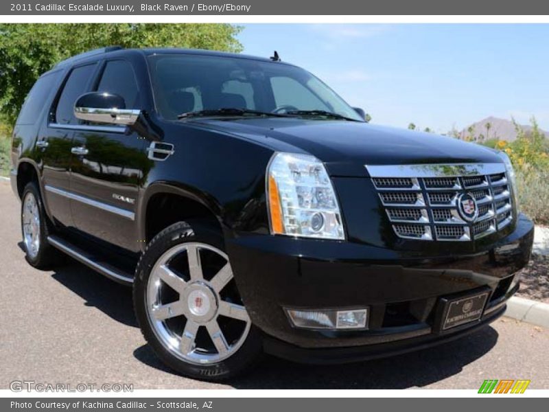Black Raven / Ebony/Ebony 2011 Cadillac Escalade Luxury