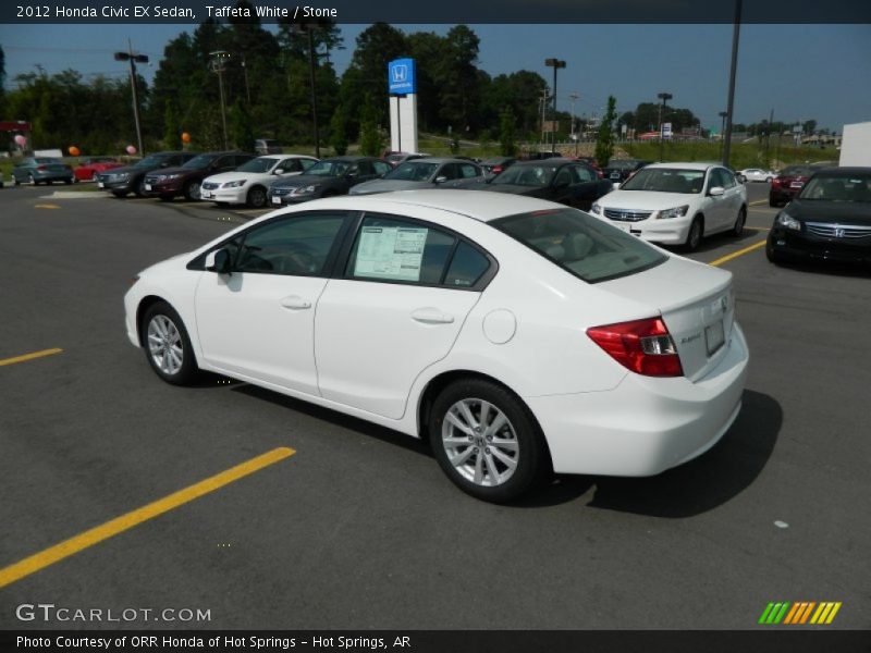 Taffeta White / Stone 2012 Honda Civic EX Sedan