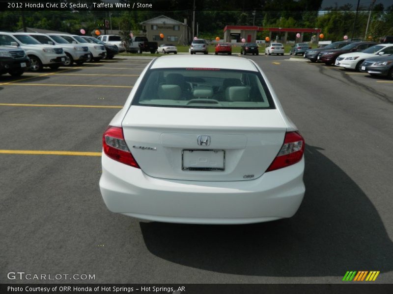 Taffeta White / Stone 2012 Honda Civic EX Sedan