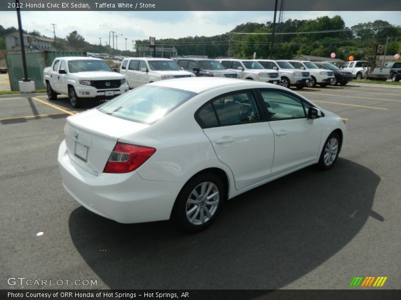 Taffeta White / Stone 2012 Honda Civic EX Sedan