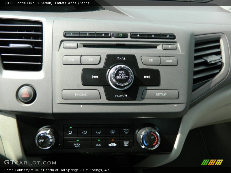Taffeta White / Stone 2012 Honda Civic EX Sedan