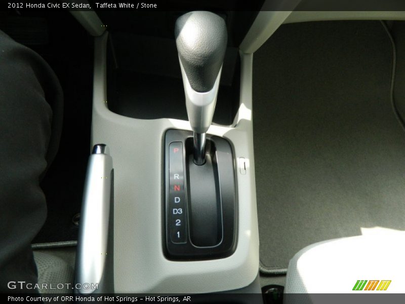 Taffeta White / Stone 2012 Honda Civic EX Sedan
