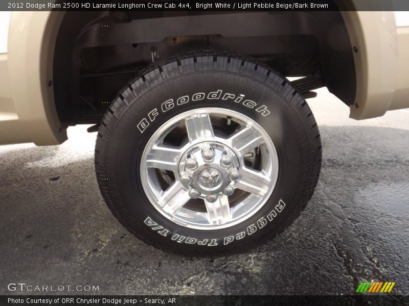 Bright White / Light Pebble Beige/Bark Brown 2012 Dodge Ram 2500 HD Laramie Longhorn Crew Cab 4x4