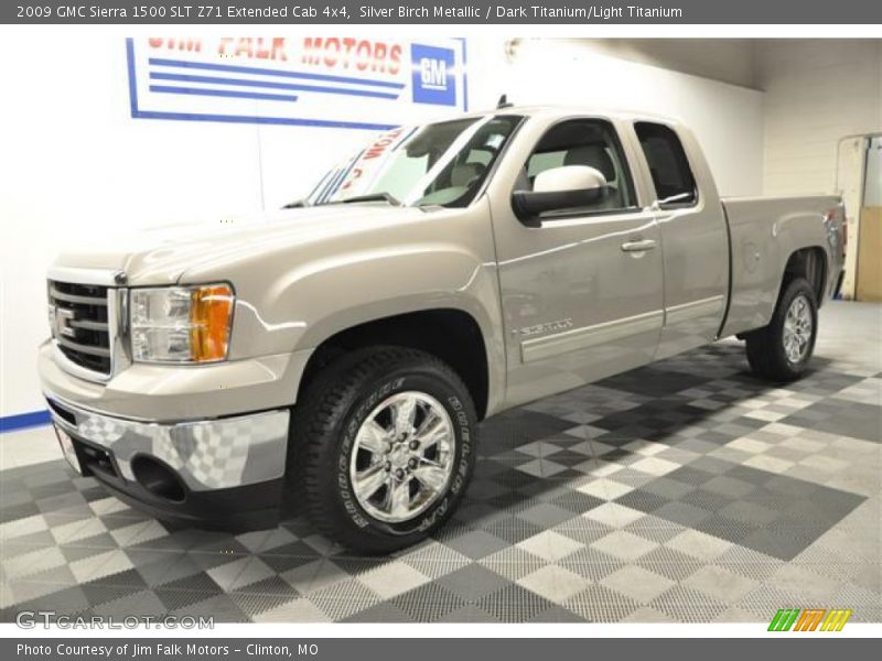 Silver Birch Metallic / Dark Titanium/Light Titanium 2009 GMC Sierra 1500 SLT Z71 Extended Cab 4x4