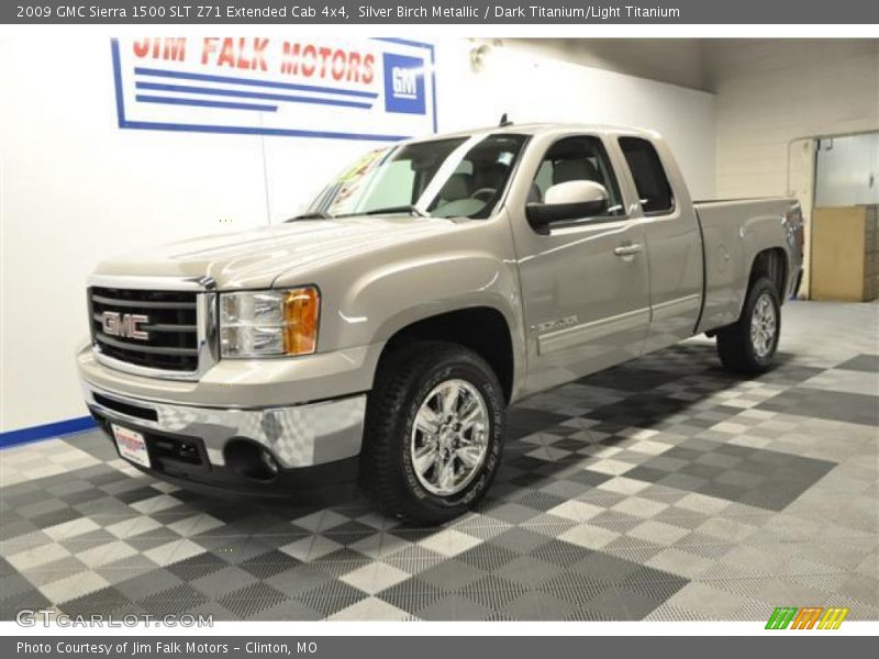 Silver Birch Metallic / Dark Titanium/Light Titanium 2009 GMC Sierra 1500 SLT Z71 Extended Cab 4x4