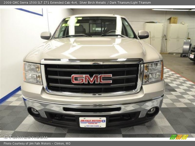Silver Birch Metallic / Dark Titanium/Light Titanium 2009 GMC Sierra 1500 SLT Z71 Extended Cab 4x4