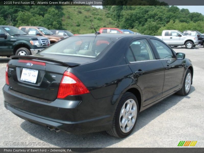 Atlantis Green Metallic / Medium Light Stone 2010 Ford Fusion SE