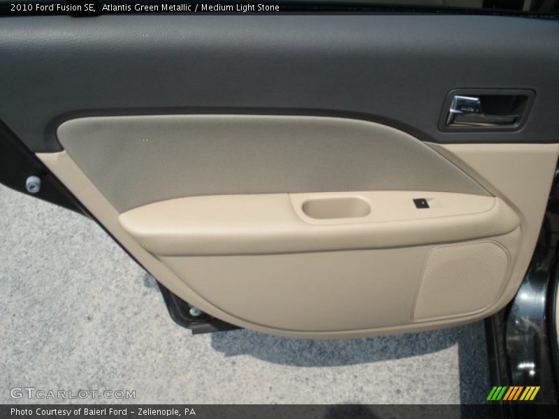 Atlantis Green Metallic / Medium Light Stone 2010 Ford Fusion SE