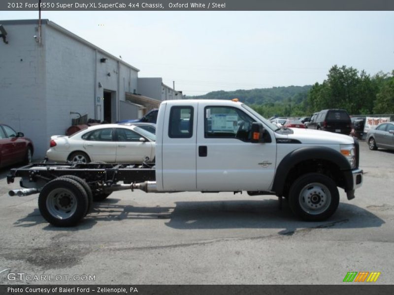Oxford White / Steel 2012 Ford F550 Super Duty XL SuperCab 4x4 Chassis