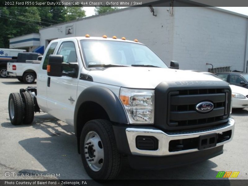 Oxford White / Steel 2012 Ford F550 Super Duty XL SuperCab 4x4 Chassis