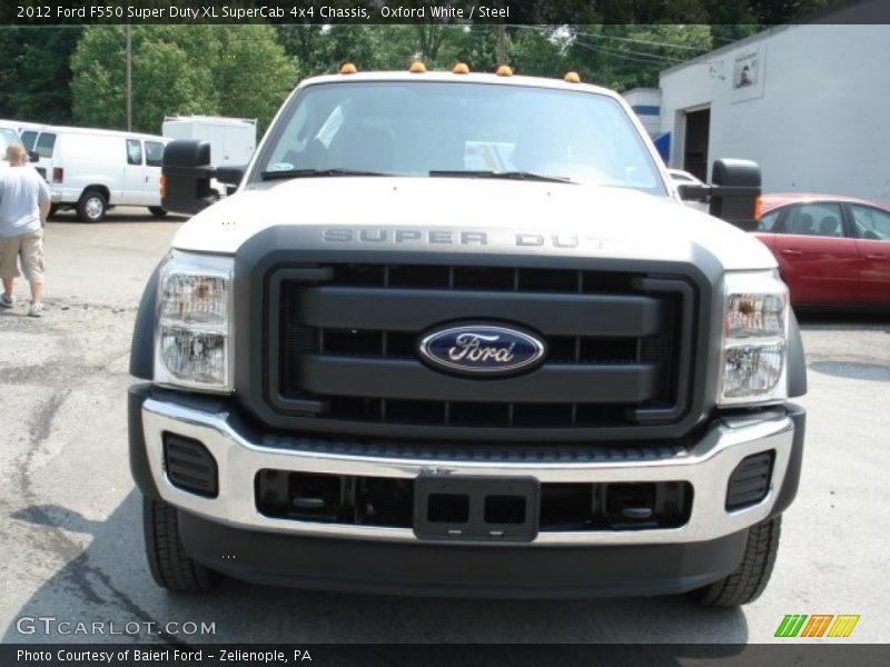 Oxford White / Steel 2012 Ford F550 Super Duty XL SuperCab 4x4 Chassis