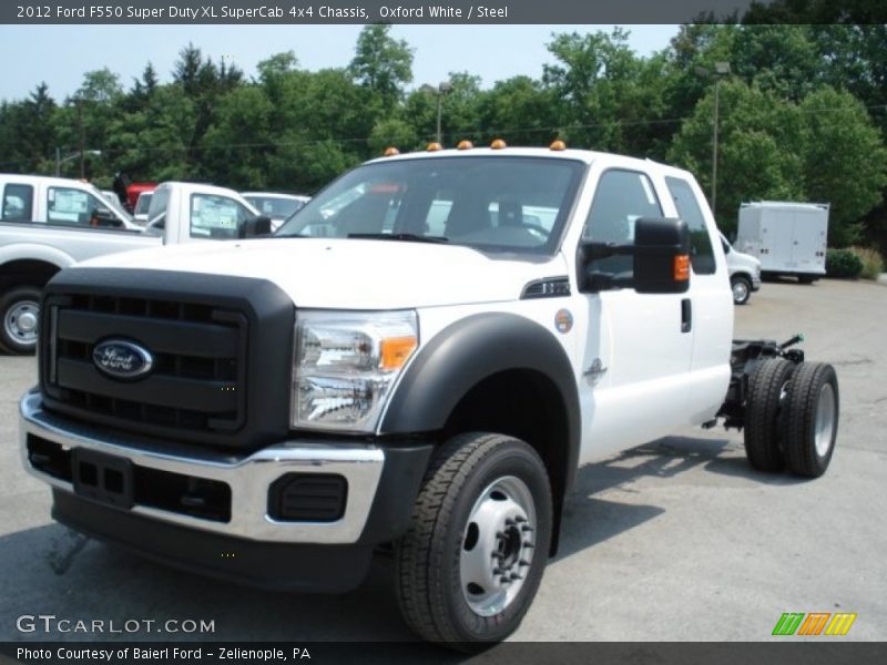 Oxford White / Steel 2012 Ford F550 Super Duty XL SuperCab 4x4 Chassis